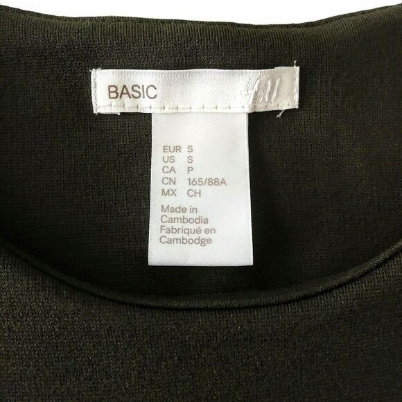 ❤️SALE! PRICE FINAL!❤️ WOMEN'S SHORT SLEEVE BODYCON OLIVE GREEN MIDI DRESS SMALL - Picture 3 of 3